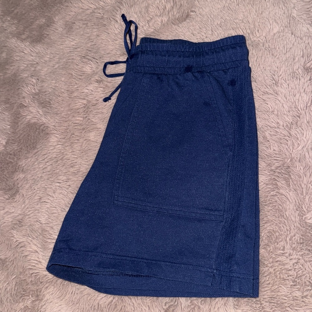 BCG navy blue soft casual shorts elastic waistband hand pockets women small - Picture 5 of 6